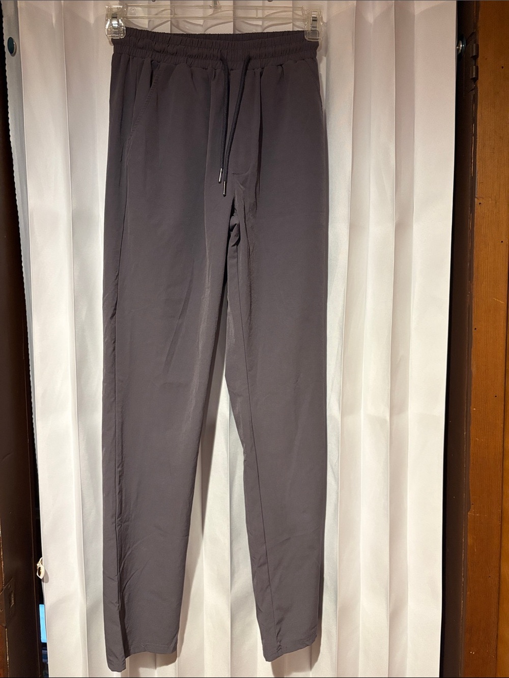 boohooMAN Gray Tech Stretch Nylon Cargo Track Pants Size S
